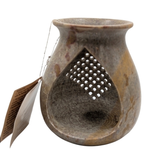 NWT Vintage Soapstone Cut-Out Design Oil Burner - Picture 3 of 13